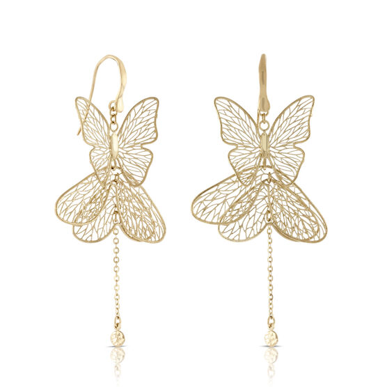 Filigree Butterfly Earrings 14K