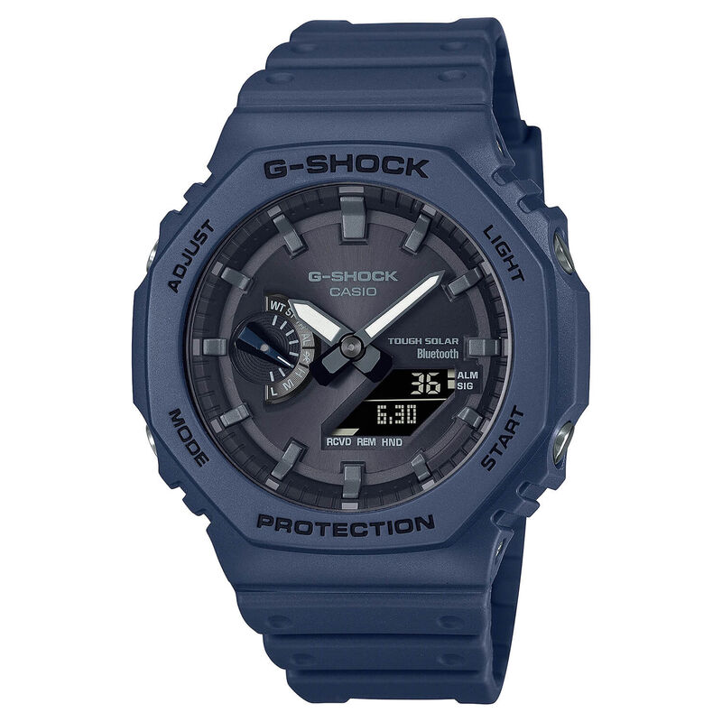 G-Shock 2100 Series Watch Blue Dial Blue Strap, 48.5mm image number 0