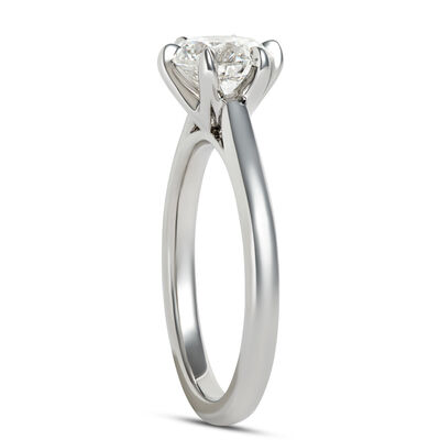 Platinum Solitaire Round Diamond Engagement Ring