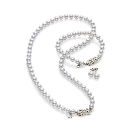 Mikimoto Akoya Cultured Pearl 3 Piece 