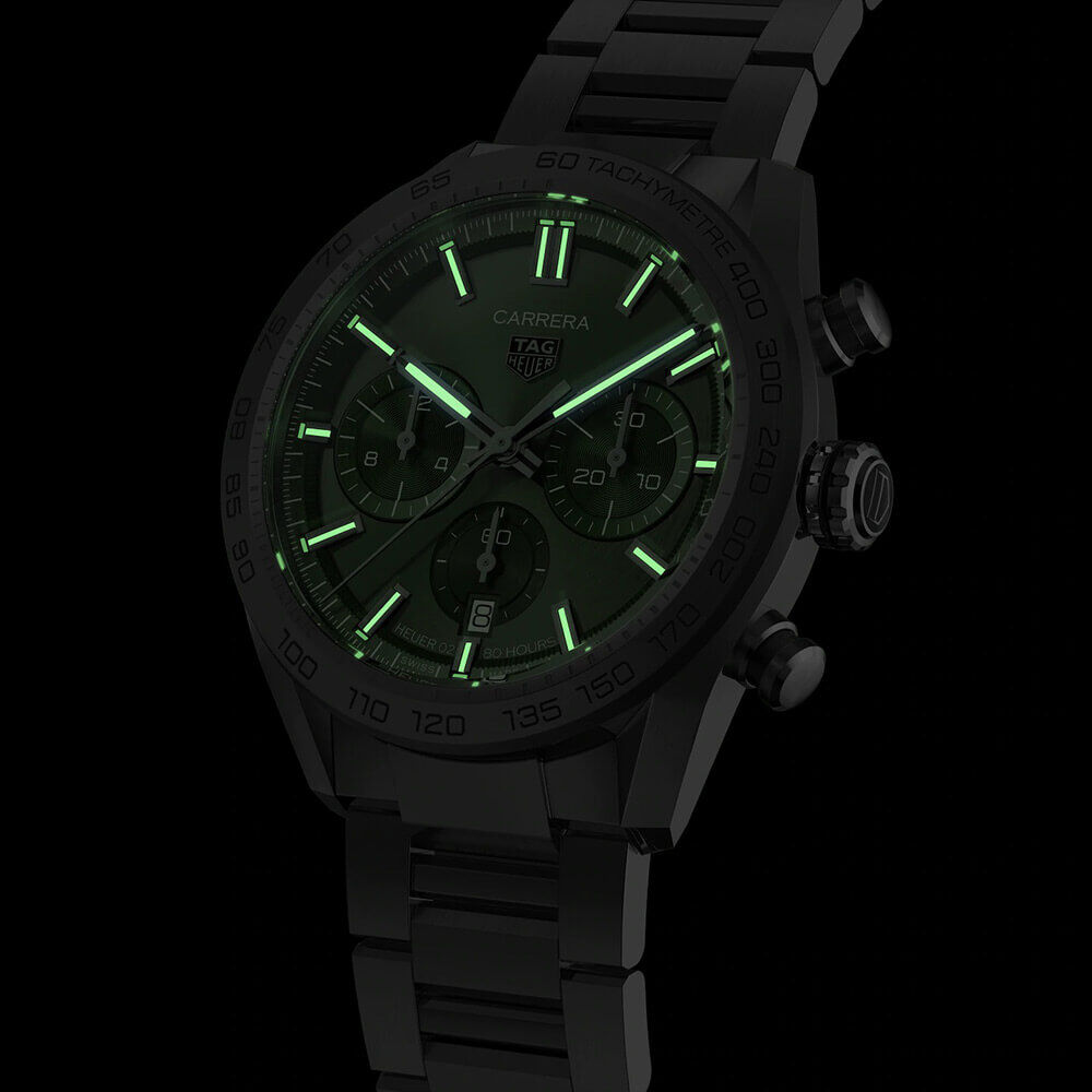 TAG Heuer Carrera Heuer 02 Automatic Mens Green Steel Watch