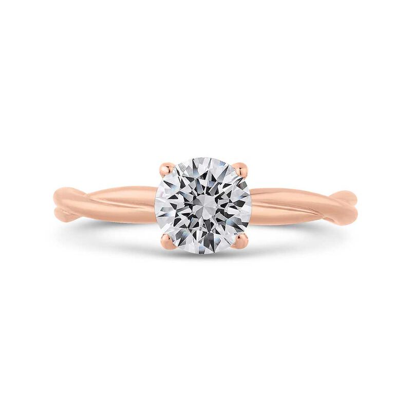 Bella Ponte Rose Gold Diamond Engagement Ring Setting 14K image number 2