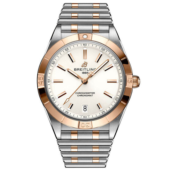 Breitling Chronomat Automatic 36 White Watch, 18K & Steel