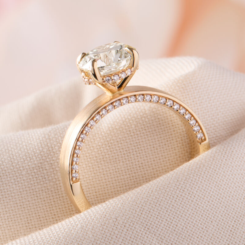 Bella Ponte Round Diamond Solitaire Engagement Ring, 14K Yellow Gold Size 6.5 image number 2