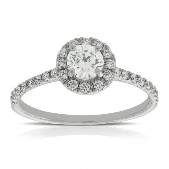 Halo Diamond Engagement Ring 14K