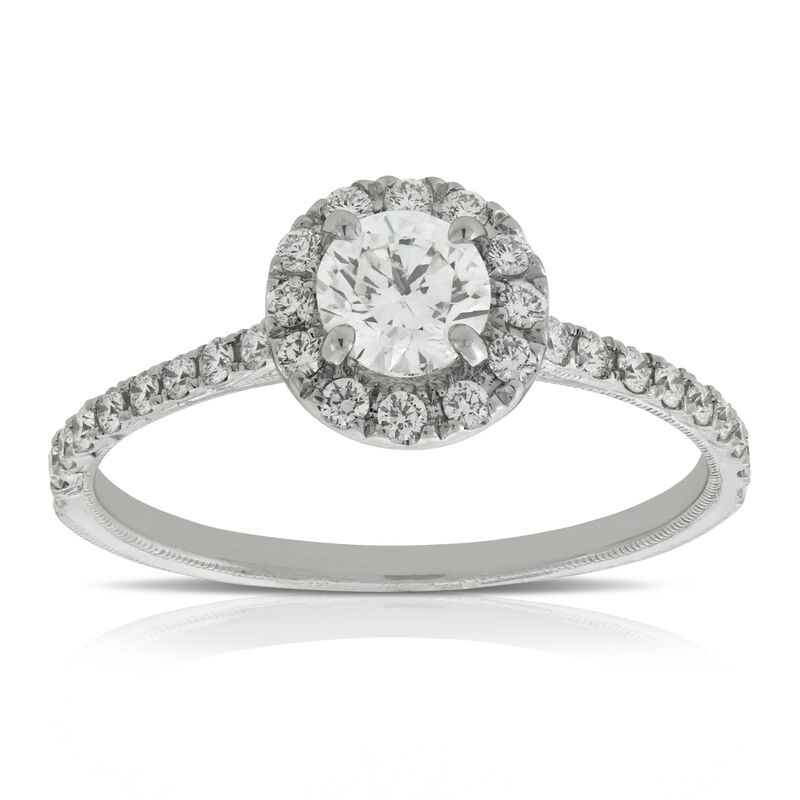 Halo Diamond Engagement Ring 14K image number 0