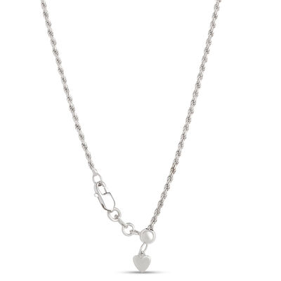 Toscano Rope Link Necklace, 14K White Gold