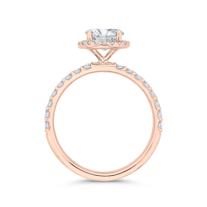 Bella Ponte Rose Gold Engagement Ring Setting 14K image number 4