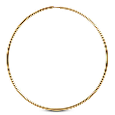 60MM Endless Hoop Earrings 14K