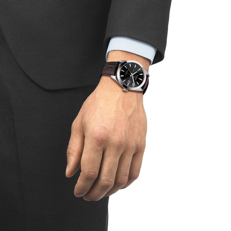 Tissot Gentleman Powermatic 80 Silicium Black Dial Watch, 40mm image number 1