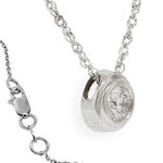 Bezel Set Diamond Necklace 14K, 1/5 ct.