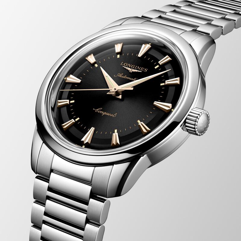 Longines Conquest Heritage Black Dial Watch, 38mm image number 1