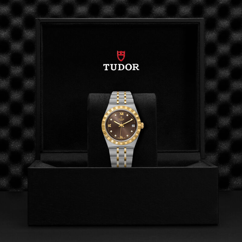 TUDOR Royal Watch Chocolate Brown Diamond Set Dial, 34mm image number 4