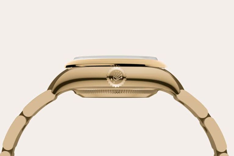 rolex oyster perpetual in 18 ct yellow gold, m276208-0002 - 18 ct yellow gold - ben bridge