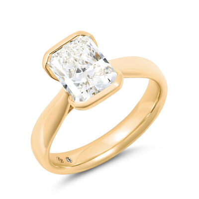 Bella Ponte Radiant Cut Solitaire Engagement Ring, 18K Yellow Gold