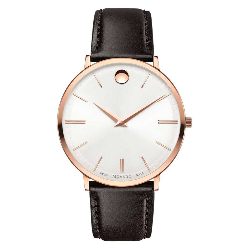 Movado Ultra Slim Rose PVD Watch image number 0