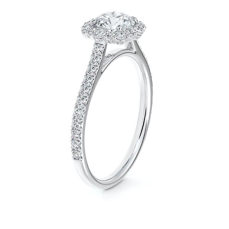 De Beers Forevermark Floral Halo Diamond Engagement Ring 18K image number 1