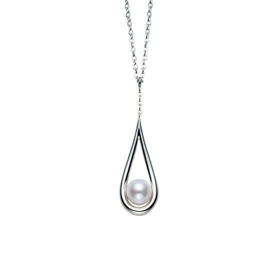 Mikimoto A+ Akoya Cultured Pearl Teardrop Pendant Necklace 18K