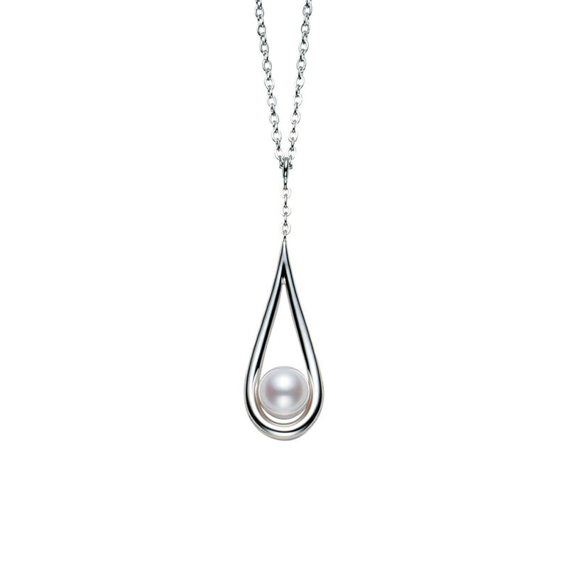 Mikimoto A+ Akoya Cultured Pearl Teardrop Pendant Necklace 18K image number 1