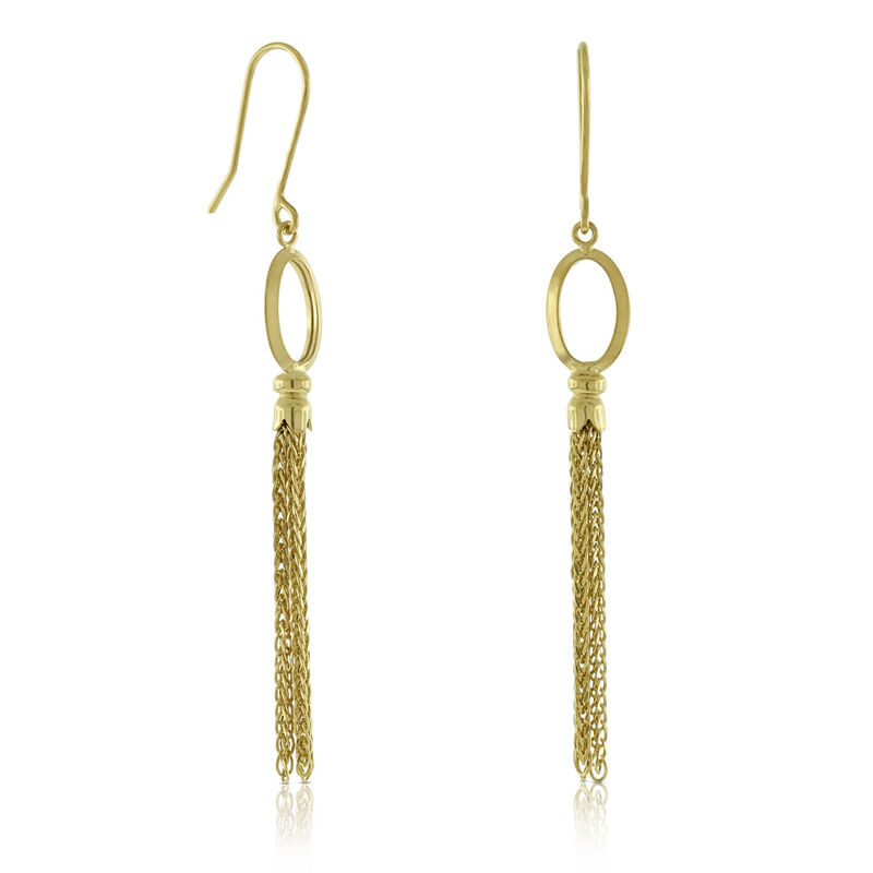 Tassel Dangle Earrings 14K