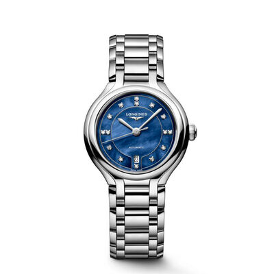 Longines Primaluna Blue Dial Watch, 30mm