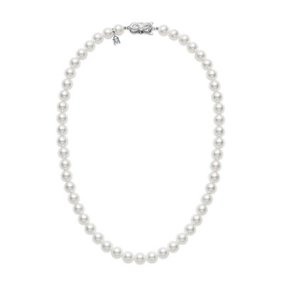 Mikimoto 18 Inch Akoya Cultured Pearl Necklace in 18K White Gold