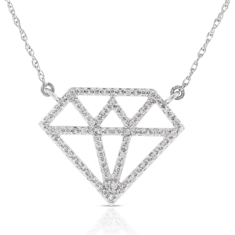 Diamond Necklace 14K image number 1