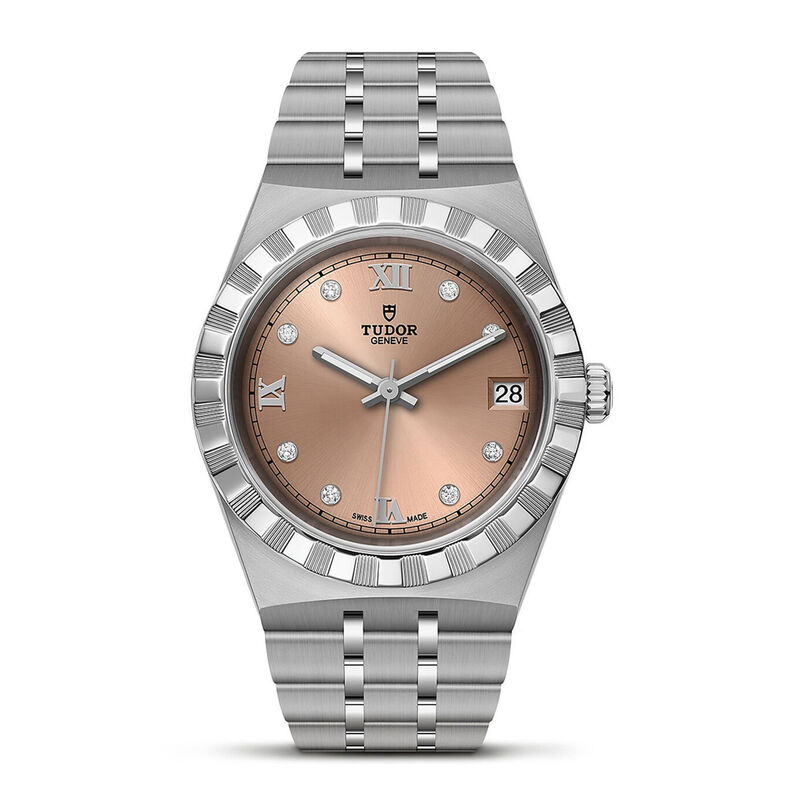 TUDOR Royal Watch Salmon Diamond Set Dial, 34mm image number 0