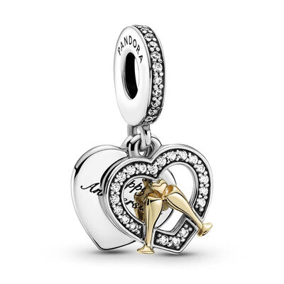 Pandora Two-tone Happy Anniversary Dangle Charm