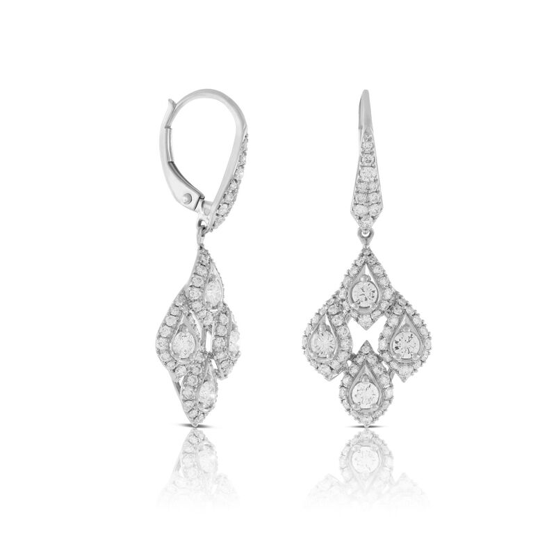 Chandelier Diamond Earrings 14K image number 0