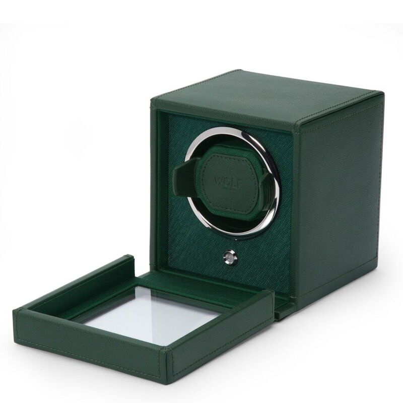 WOLF Cub Single Watch Winder With Cover, Green image number 0