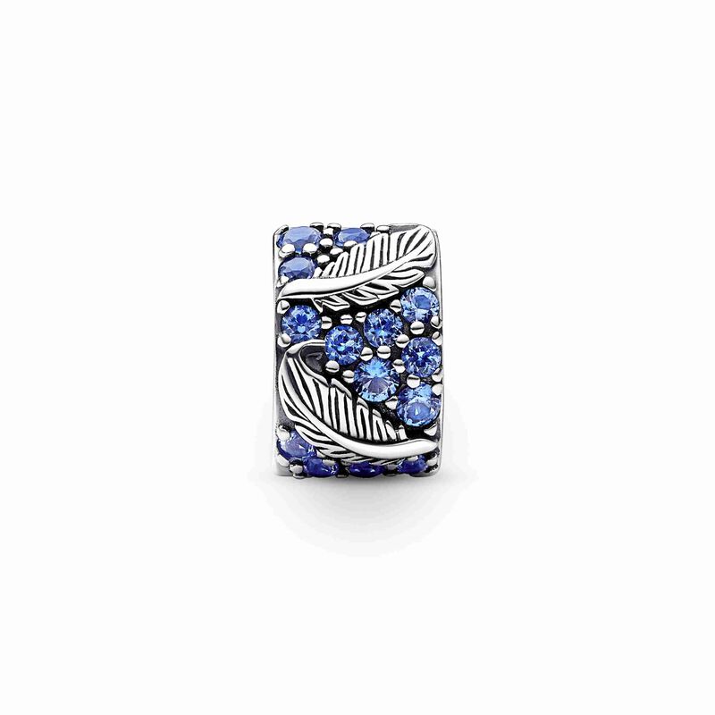 Pandora Curved Feather & Pavé Clip Charm image number 1
