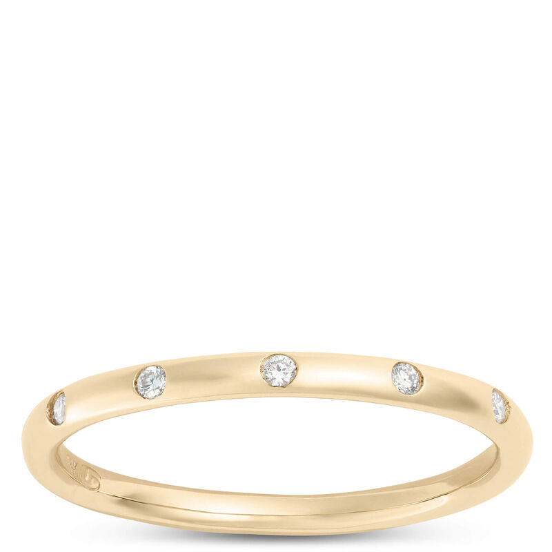 Stackable Round Diamond Ring, 14K Yellow Gold image number 0