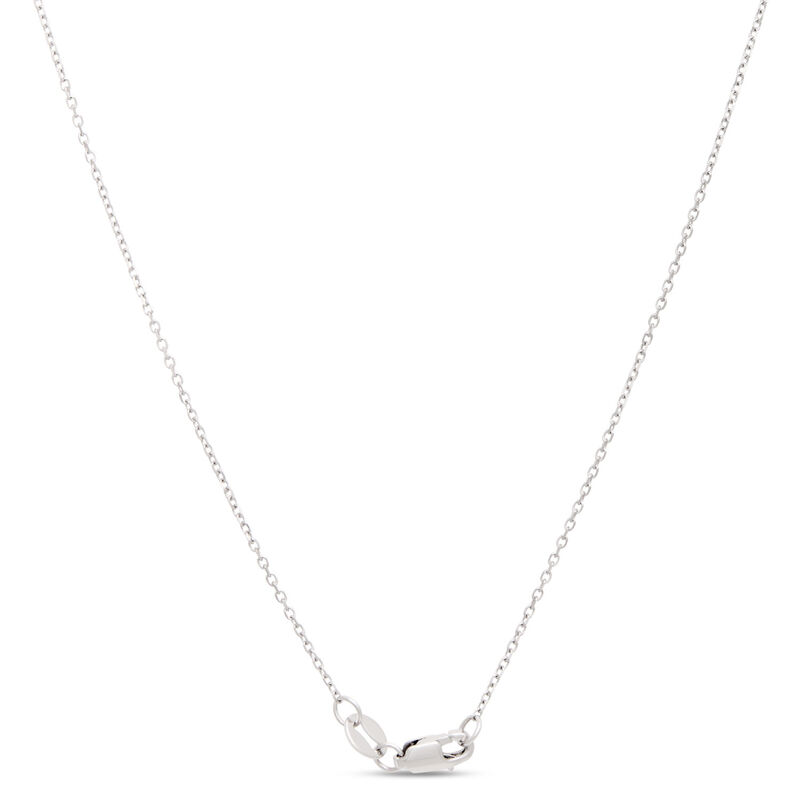 Oval Aquamarine Pendant, 14K White Gold image number 3