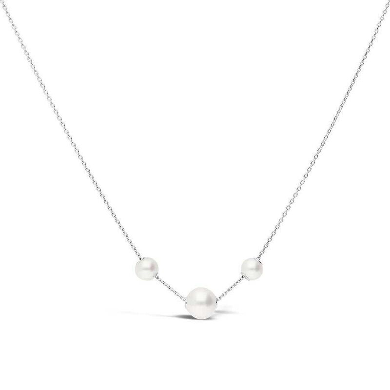 Mikimoto Akoya Cultured Pearl Stations Necklace 18K image number 0