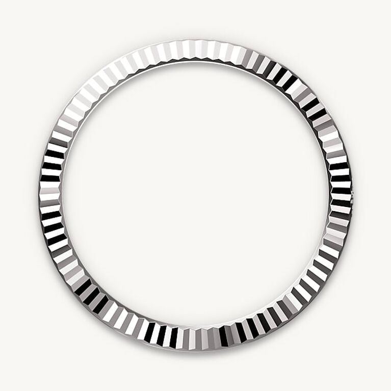 rolex datejust in white rolesor - combination of oystersteel and white gold, m126334-0033 - fluted bezel - ben bridge
