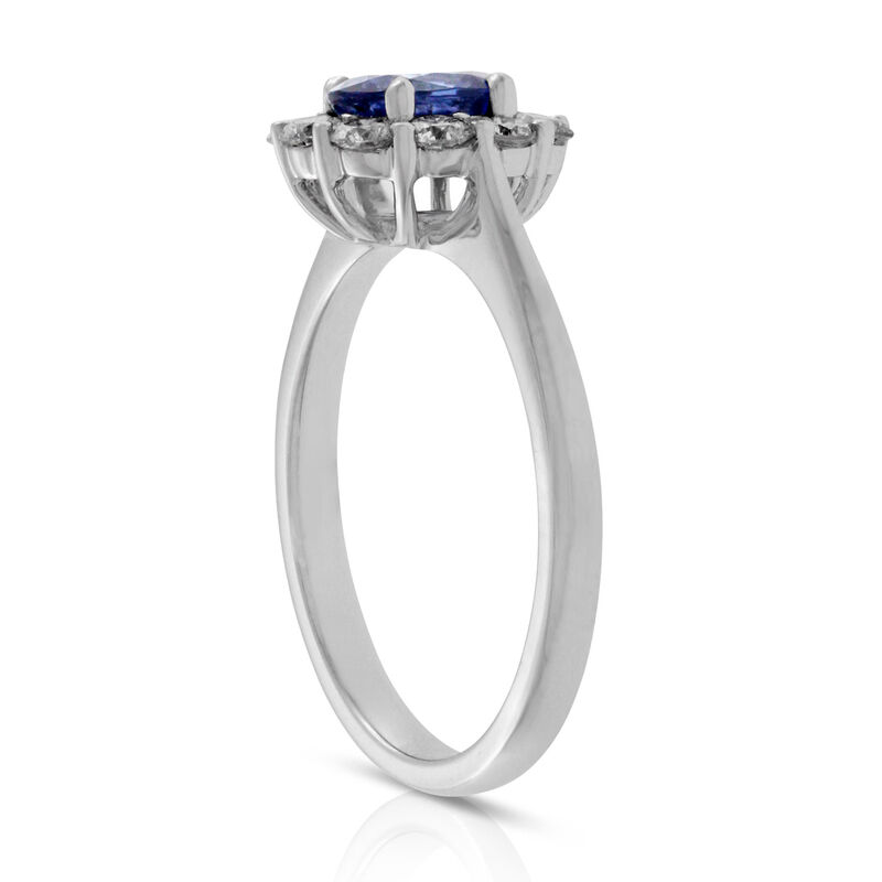 Sapphire & Diamond Ring 14K image number 3