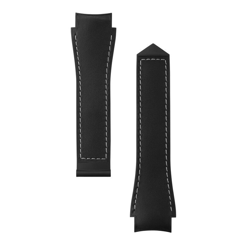 TAG Heuer Calibre E5 Black Leather and Rubber Strap, 45mm image number 0