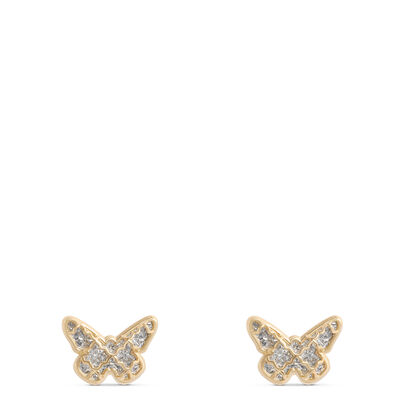 Toscano Two-Tone Butterfly Earrings