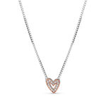 Pandora Sparkling Freehand Heart CZ Necklace