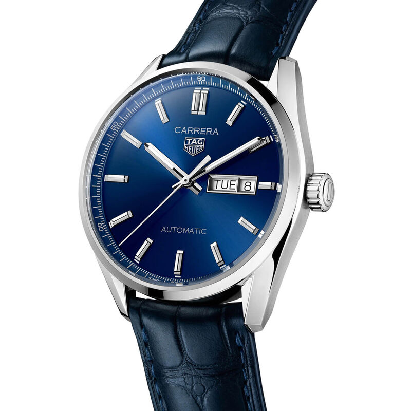 TAG Heuer Carrera Blue Alligator Automatic Watch, 41mm image number 1