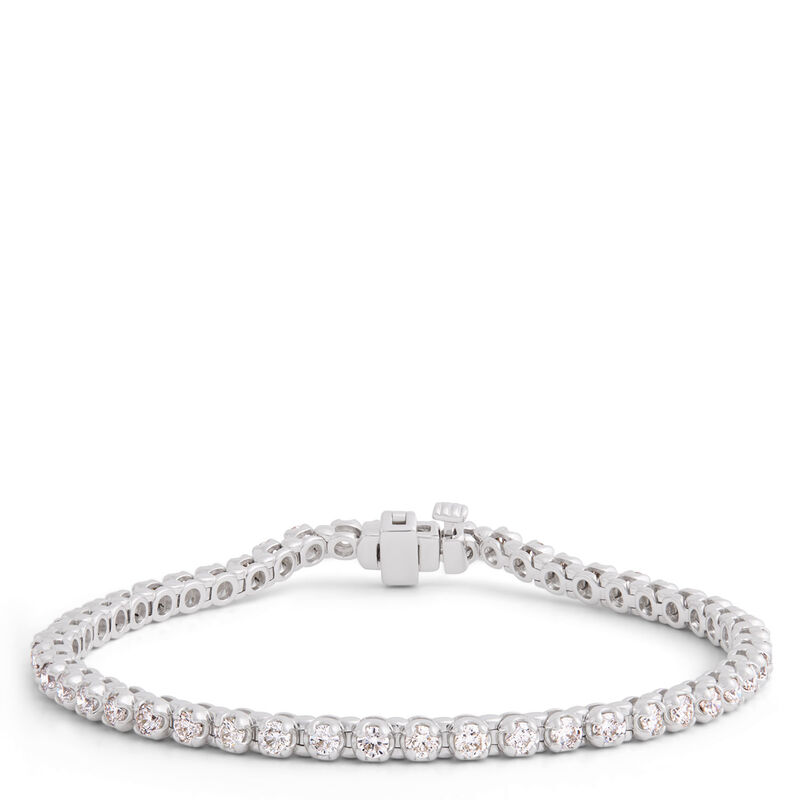Diamond Tennis Bracelet, 14K White Gold image number 0