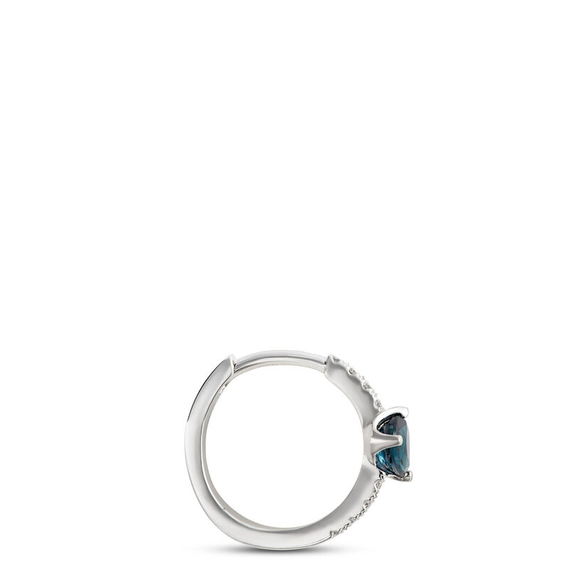 Pear Shaped Sapphire Earrings, 14K White Gold image number 1