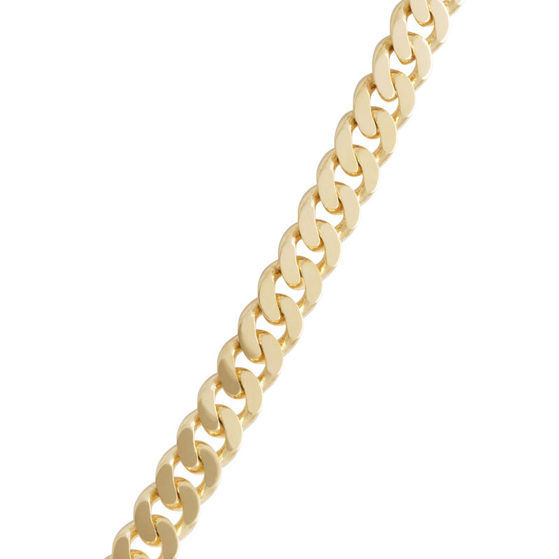 Toscano 24-Inch Mirror Curb Necklace, 14K Yellow Gold image number 2