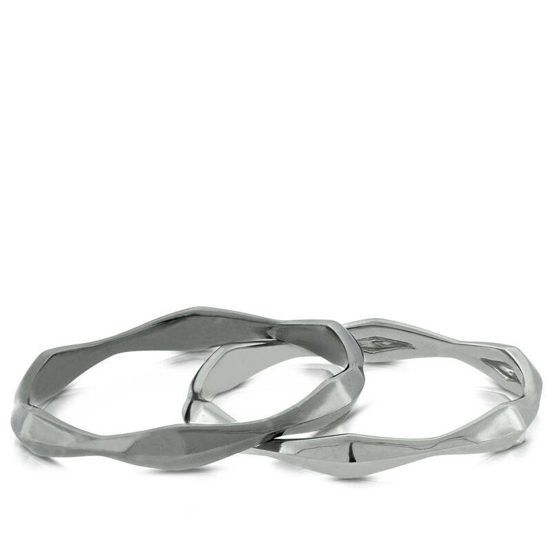 Lisa Bridge Silver &  Black Rhodium Ring Set image number 3