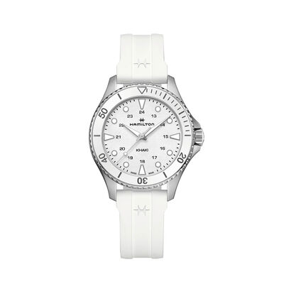 Hamilton Khaki Navy Scuba Quartz White Dial Watch, 37mm