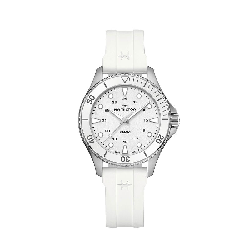 Hamilton Khaki Navy Scuba Quartz White Dial Watch, 37mm image number 0