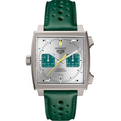 TAG Heuer Monaco Chronograph Racing Silver Dial Watch, 39mm
