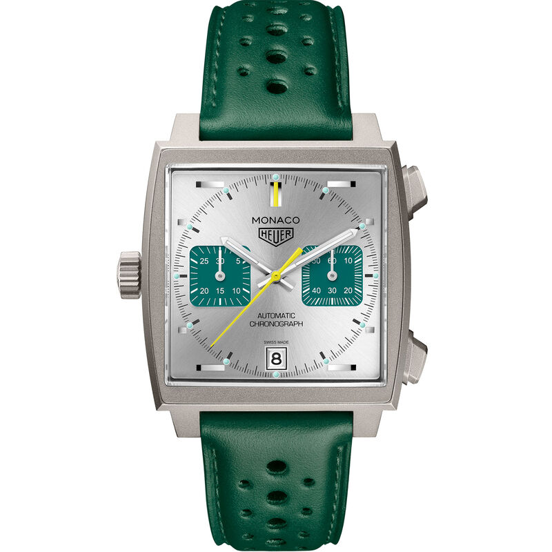 TAG Heuer Monaco Chronograph Racing Silver Dial Watch, 39mm image number 0