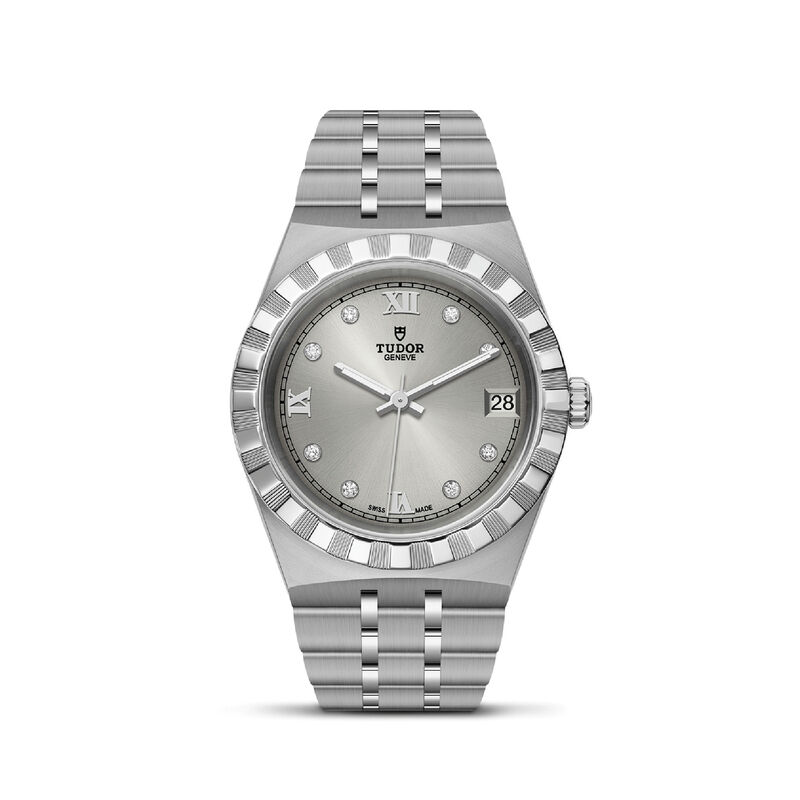 TUDOR Royal Watch Silver Dial Steel Bracelet, 34mm image number 0